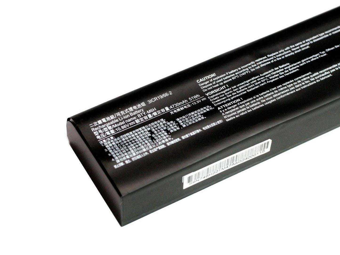 Original BTY-M6H MSI GE62 GE72 series 6QD 6QD-001XCN Laptop Tablet 10.8V 3834mAh 41.4wh Laptop Battery