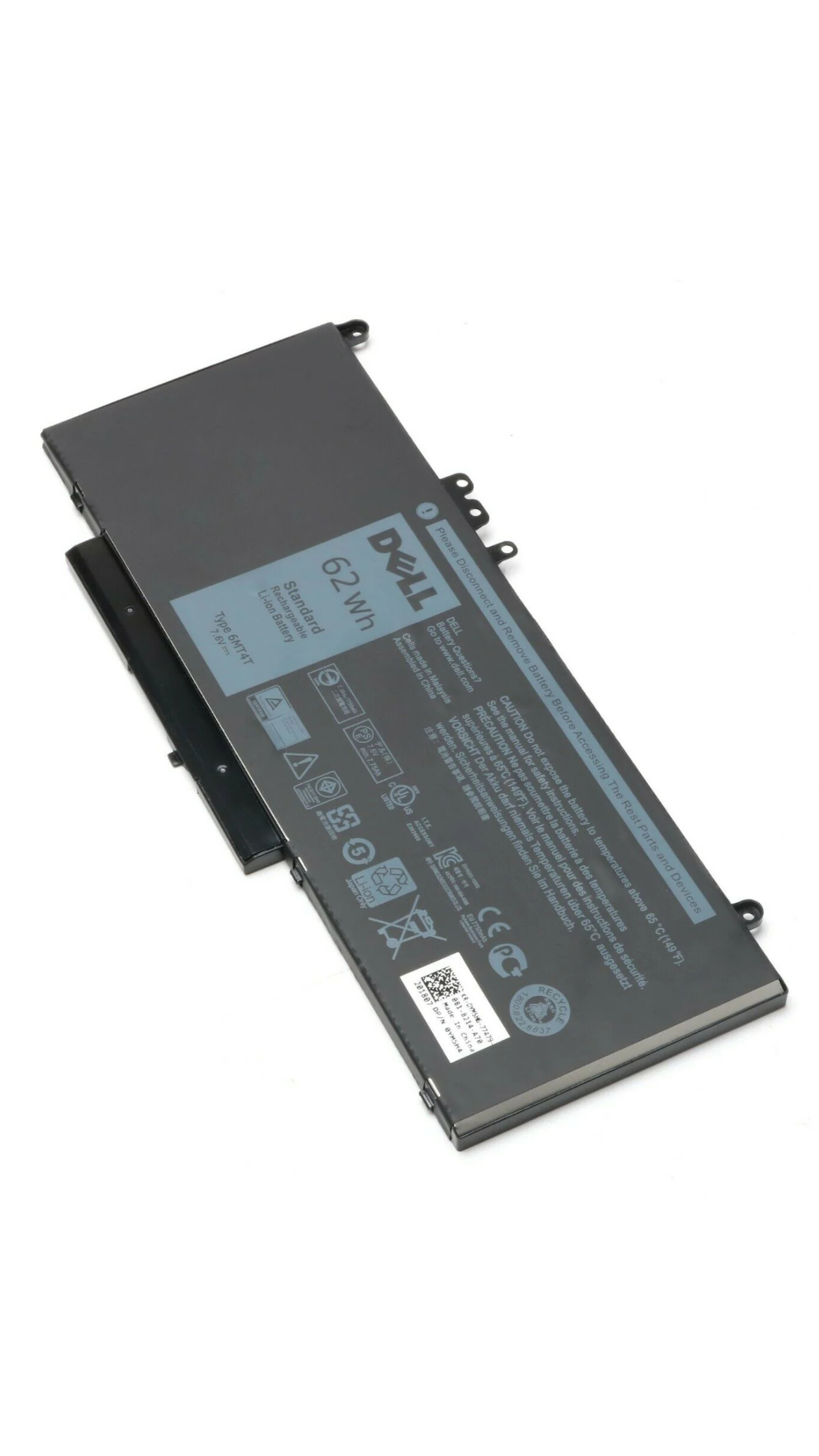 Original Dell Latitude E5470 4-cell 62Wh Laptop Battery - 6MT4T