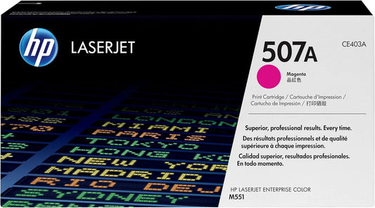 HP CE403A 507A Original LaserJet Toner Cartridge, Magenta