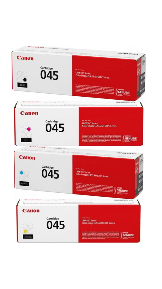 Canon 045 Original Toner Cartridge Set 4 Color - Black/Cyan/Yellow/Magenta