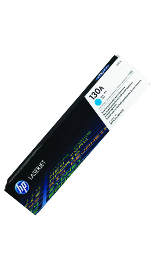 HP 130A Cyan Original LaserJet Toner Cartridge, 1,000 Pages Yield, Standard Size | CF351A