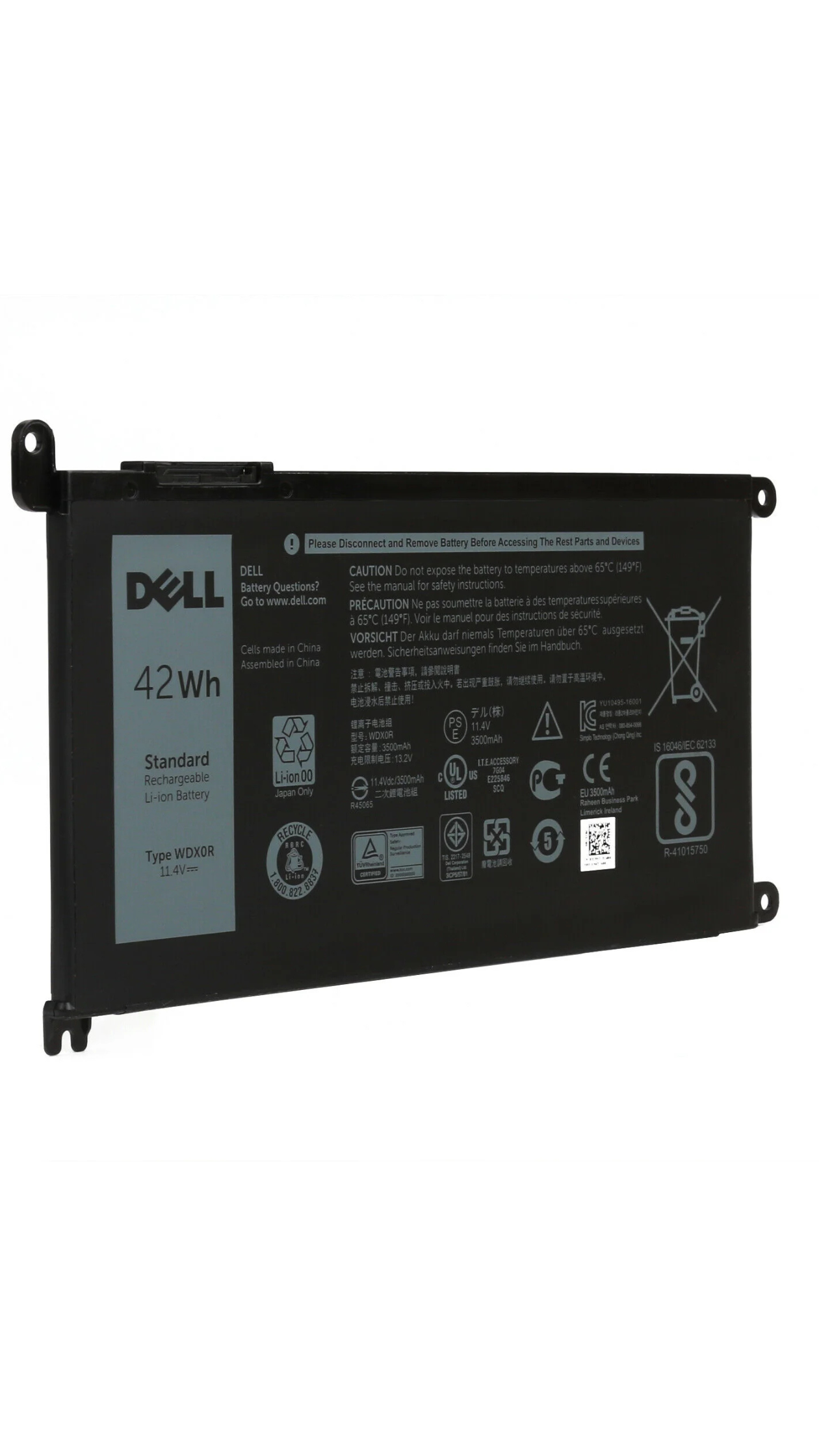 Original WDX0R Dell Inspiron 13 7368 42Wh Laptop Battery