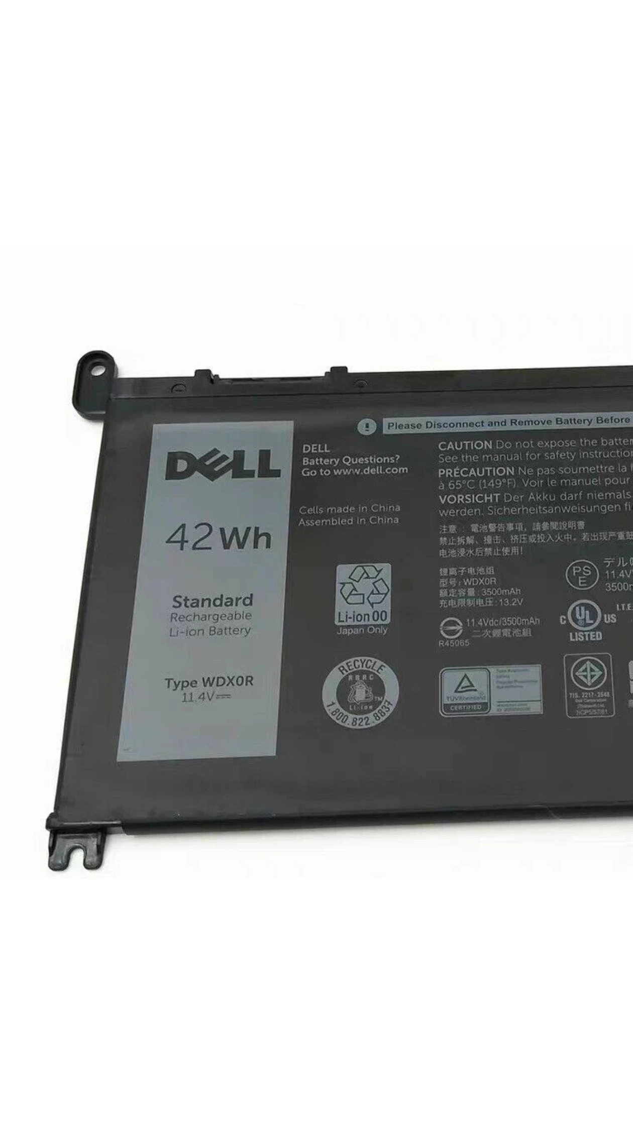 Original WDX0R Dell Inspiron 13 7368 42Wh Laptop Battery