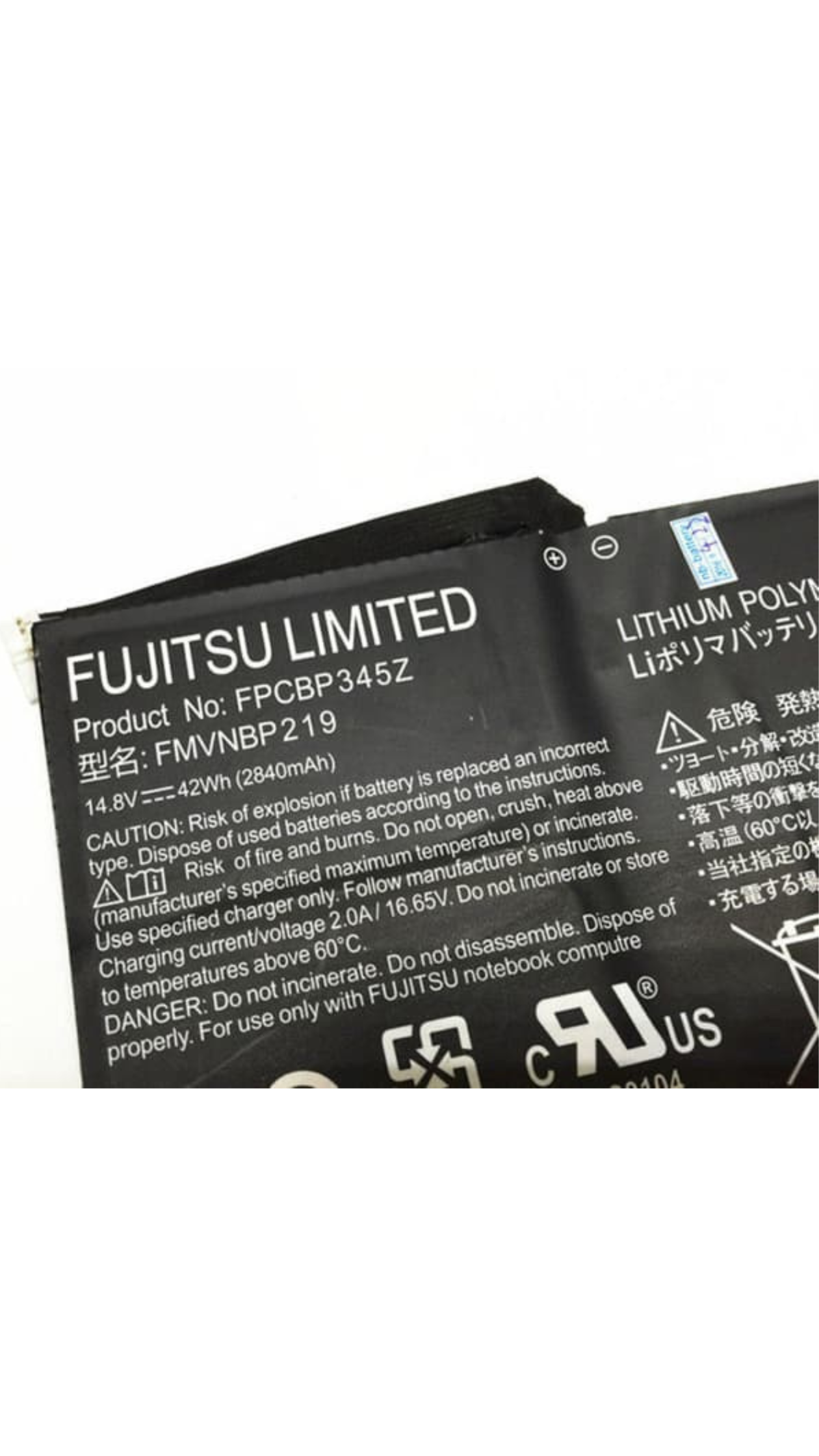 Original Fujitsu FMVNBP219 FPCBP345Z FPB0280 LifeBook UH572 UH552 Ultrabook Laptop Battery