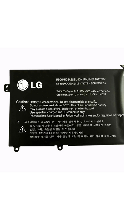 LBM722YE LG 2ICP4/73/113 14ZD960-GX5GK Laptop Battery